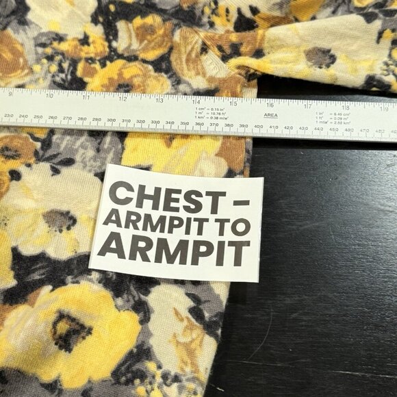 J. Crew Merino Wool Yellow & Camel Floral Lightweight Cardigan Sweater Womens XS - Picture 8 of 9